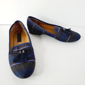 NINE WEST Blue Boho Canvas Loafers